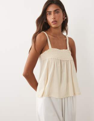 Mango 100% Cotton Ruched Flowy Top In Animal Print