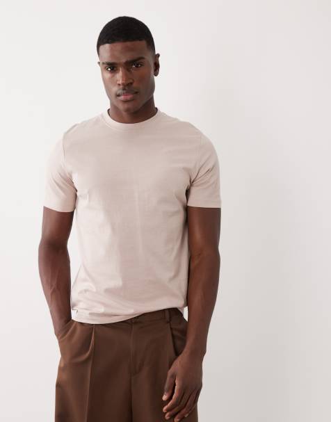 Mango 100% cotton slim fit T-shirt in pink - view 1