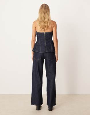 Mango Straight-fit Belt Jeans Open Blue In Blue
