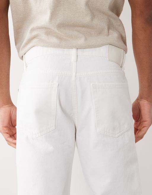 Mango 100% cotton straight leg jeans in white, 5 of 5
