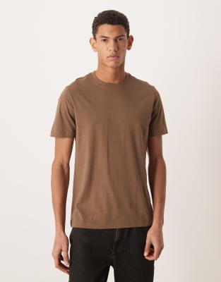 Mango 100% Cotton T-shirt In Brown