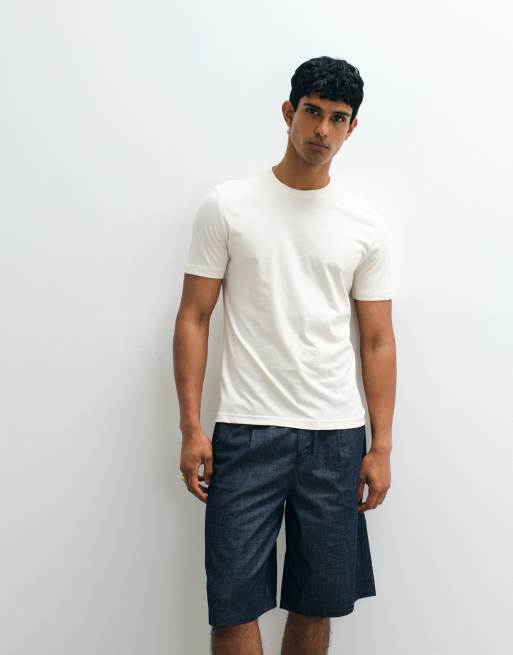 Mango 100% cotton t-shirt in butter yellow, 3 of 5