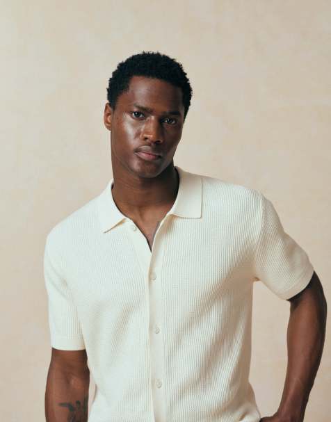 Mango 100% cotton waffle knit button down cardigan in ecru - view 1