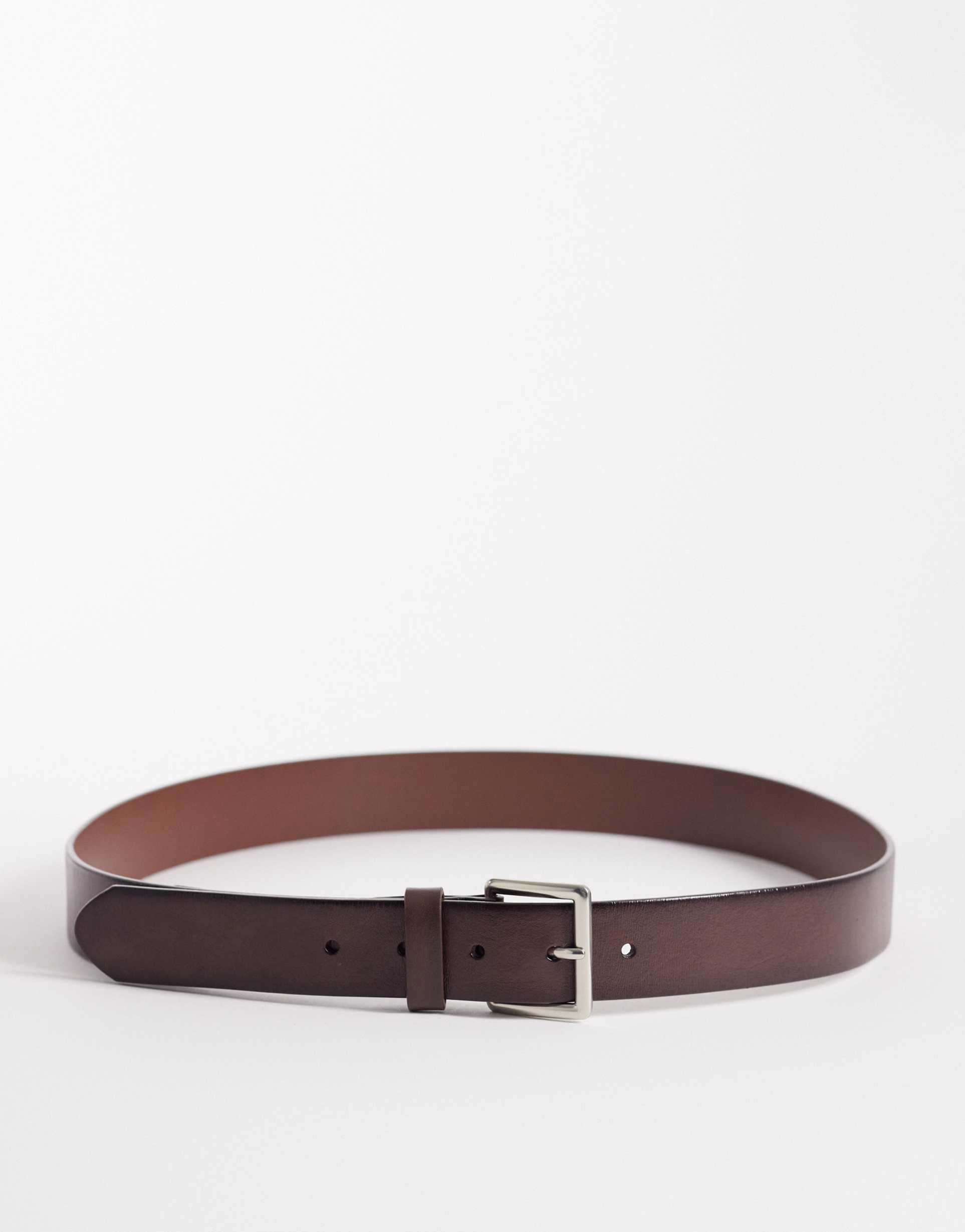 mango 100% leather belt in brown