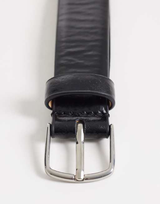 Mango 100% leather classic belt in black, 3 of 3