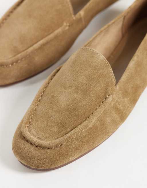 Mango 100% leather flat shoe in sand, 4 of 4