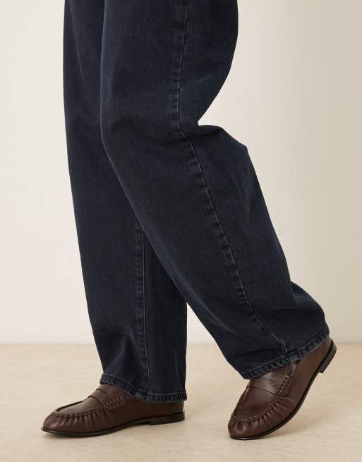 Mango 100% leather loafer in dark brown, 4 of 4