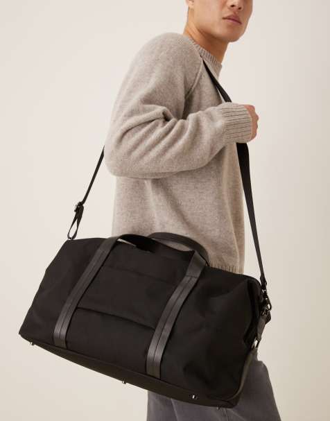 Mango 100% leather weekend bag in black - view 1