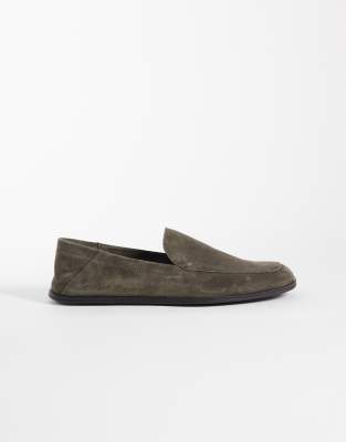 Mango 100% Suede Loafers In Multi