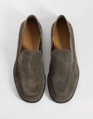 Mango 100% Suede Loafers In Multi