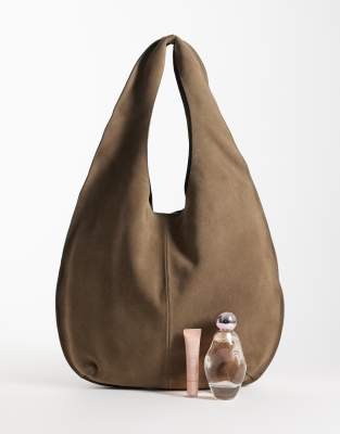 Mango Bolsa Suede Top In Brown