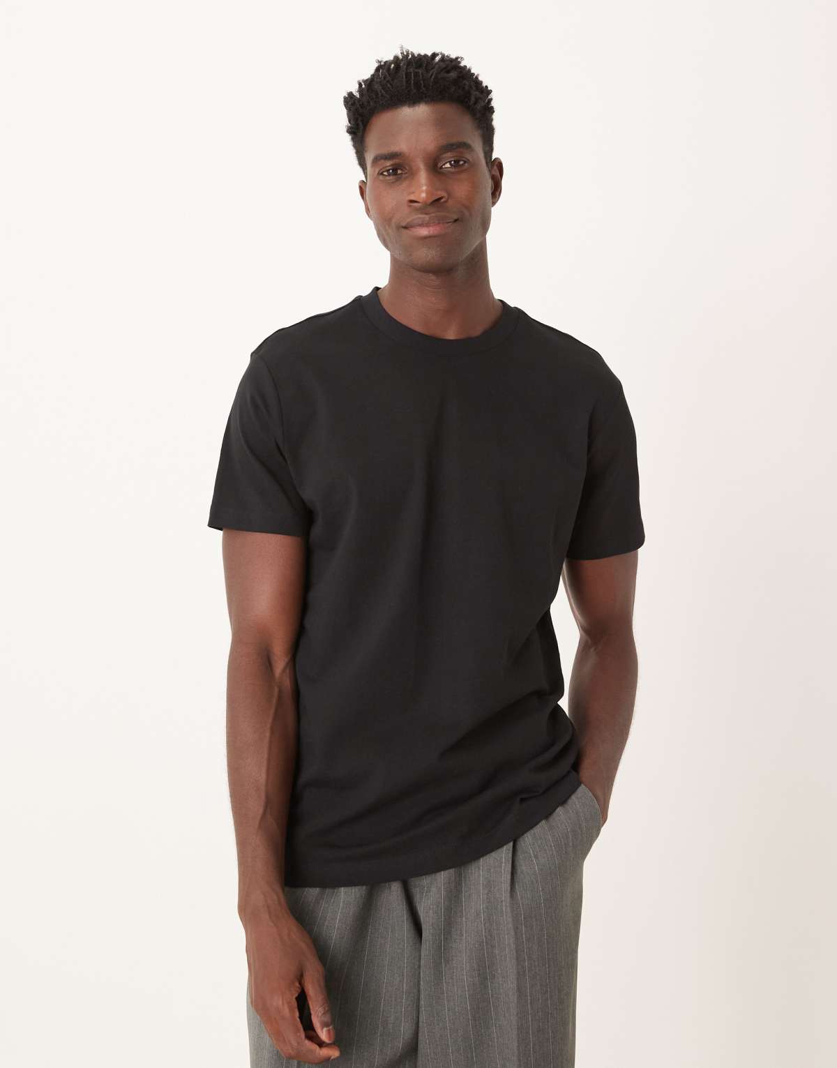 Mango 100% t-shirt in black