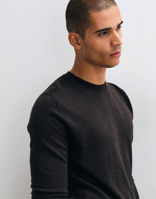 Mango 100% wool jumper in brown, 5 of 5