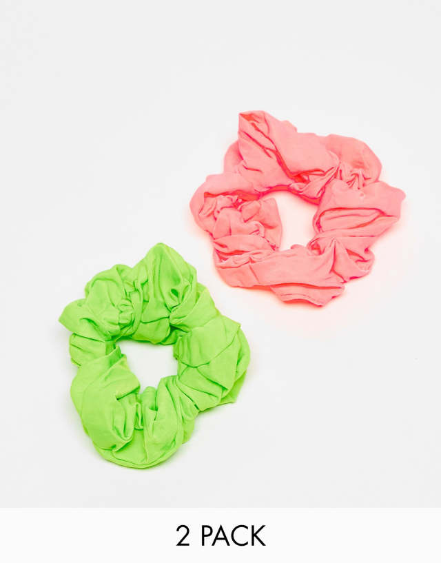 Mango 2-pack neon scrunchies