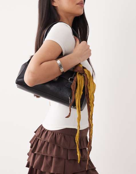 Mango 2 pack triangle bag scarfs in burnt orange