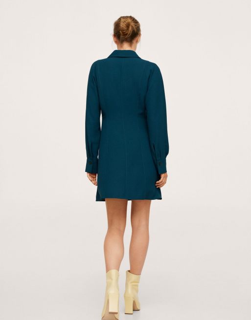 Teal store shift dress