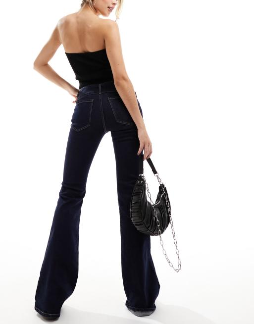Mango - 90s jeans met gesp op de tailleband in donkerblauw, 3 van 5