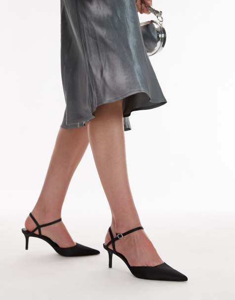 Mango – Absatzschuhe in Schwarz mit Fersenriemen - view 1