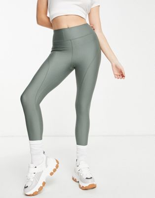 Mango active high waisted leggings in forest green