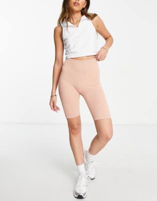 Mango - Active - Shorts in Rosa mit hohem Bund