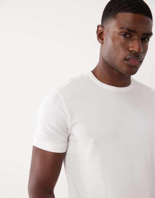 Mango - Afslappet hvid T-shirt, 5 af 5