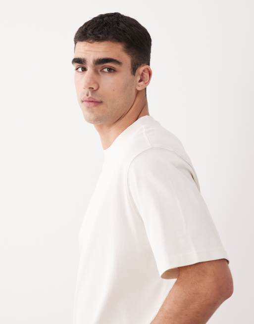 Mango - Afslappet råhvid T-shirt i 100% bomuld, 4 af 5