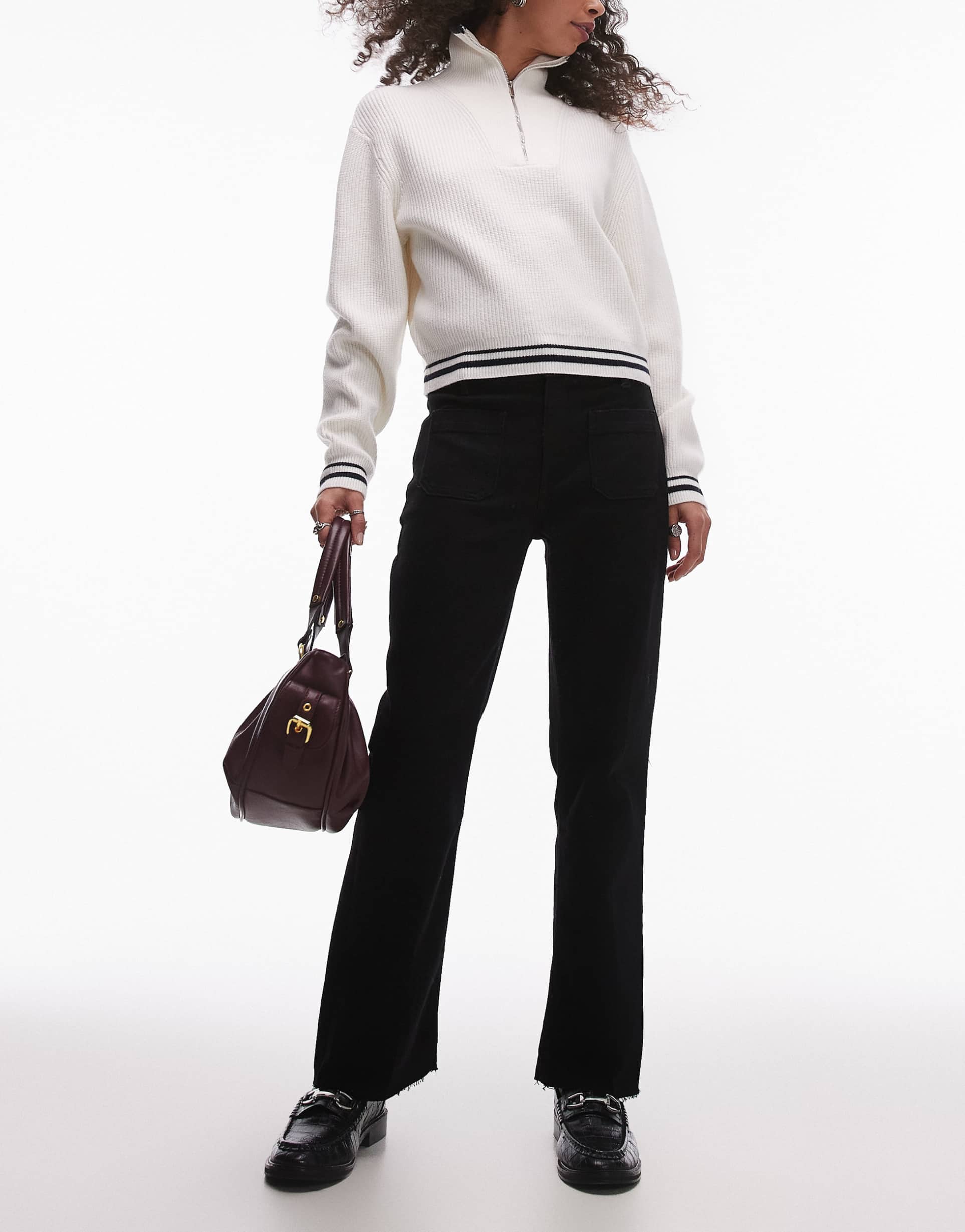 mango alex front pocket jeans in black