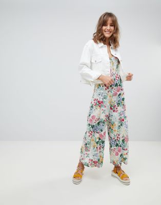 floral strappy jumpsuit