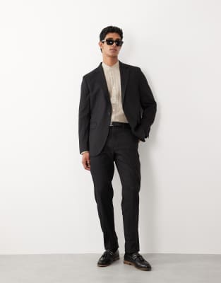 Mango Amalfi linen mix pants in black - part of a set