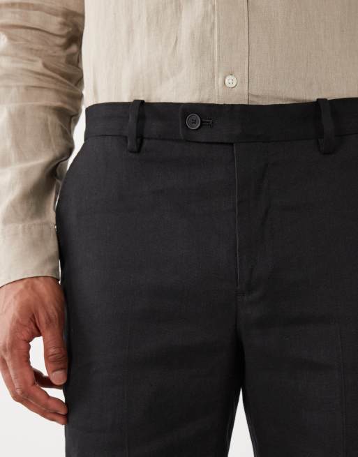 Mango Amalfi linen mix pants in black - part of a set, 5 of 5