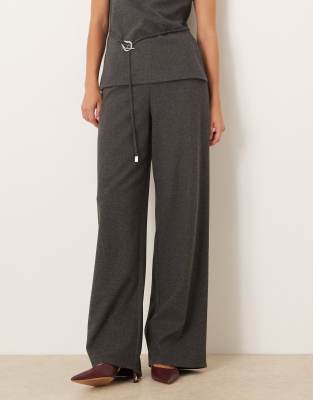 Mango Ancona Straight Pants In Gray