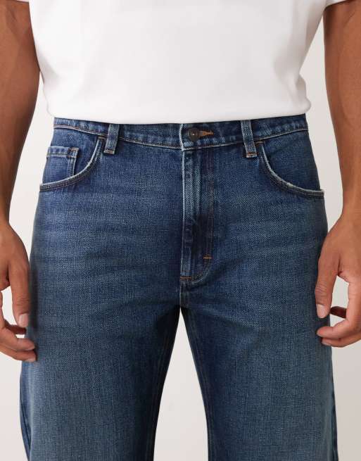 Mango Andreas linen blend stright fit jeans in indigo, 5 of 5
