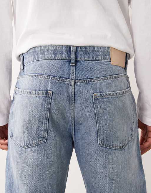 Mango – Andreas – Niebieskie jeansy o prostym kroju z domieszką lnu, 4 z 5