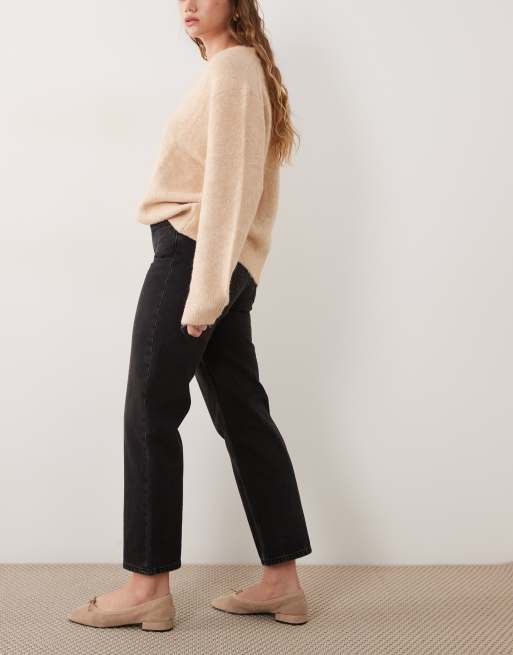 Mango ankellange jeans med lige ben i sort, 2 af 5