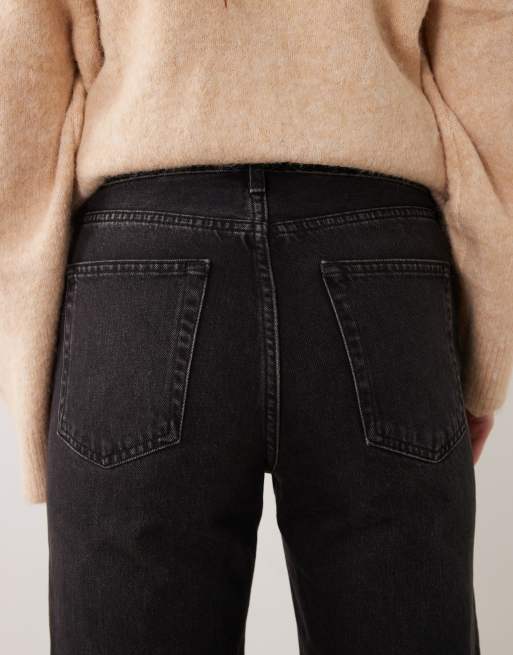 Mango ankellange jeans med lige ben i sort, 5 af 5