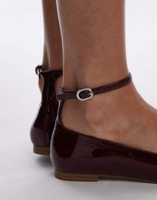 Mango Ankle Tie Ballet Flat