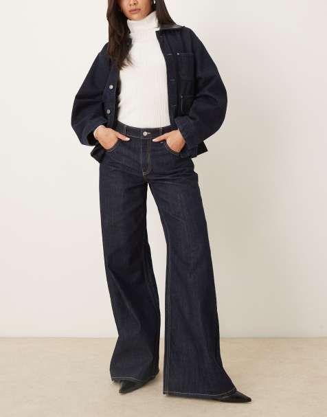 Mango Annie 100% cotton baggy jean in indigo