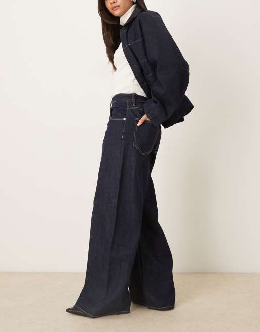 Mango - Annie - Baggy jeans van 100% katoen in indigo, 3 van 5