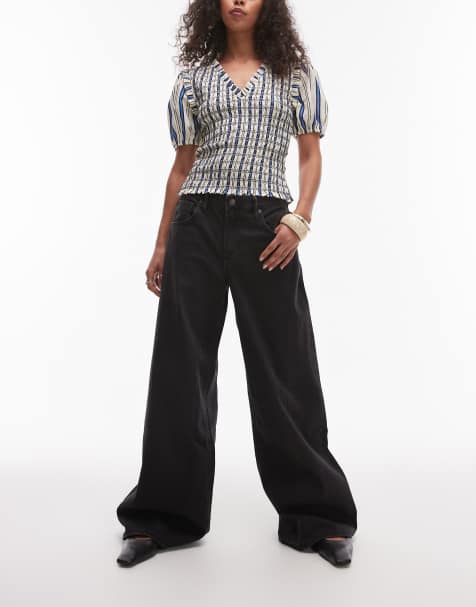 Mango - Annie - Jeans neri a fondo super ampio - view 1