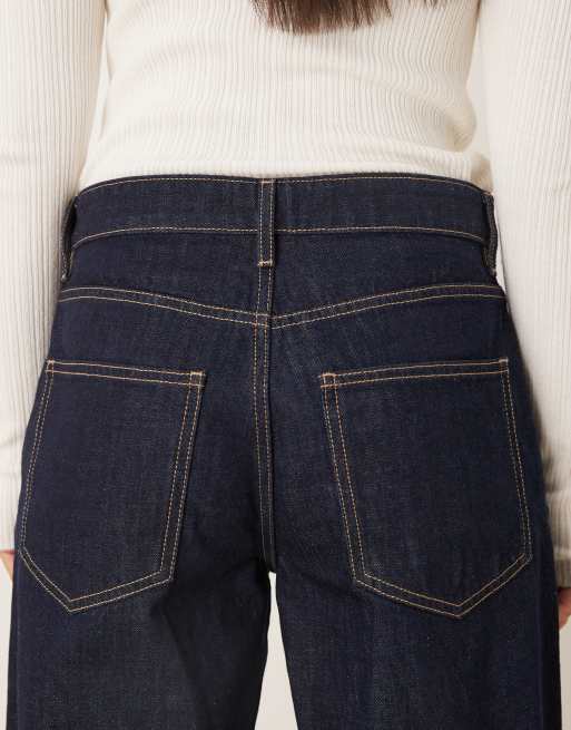Mango – Annie – Weite Jeans aus 100% Baumwolle in Indigo, 4 von 5