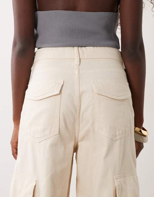 Mango Aria jean utilitaire 100 % coton crème, 5 de 5