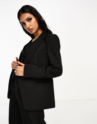 Mango - Asymmetrischer Blazer in Schwarz, Kombiteil