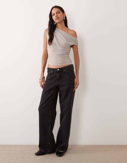 Mango asymmetrisches Top in Beige, 2 von 4
