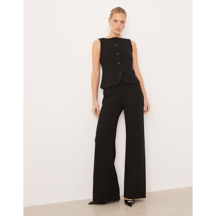 Pantalon Habillé Noir Femme Taille 16 - Jambe Droite, Neuf Avec étiquettes, Mia Mode