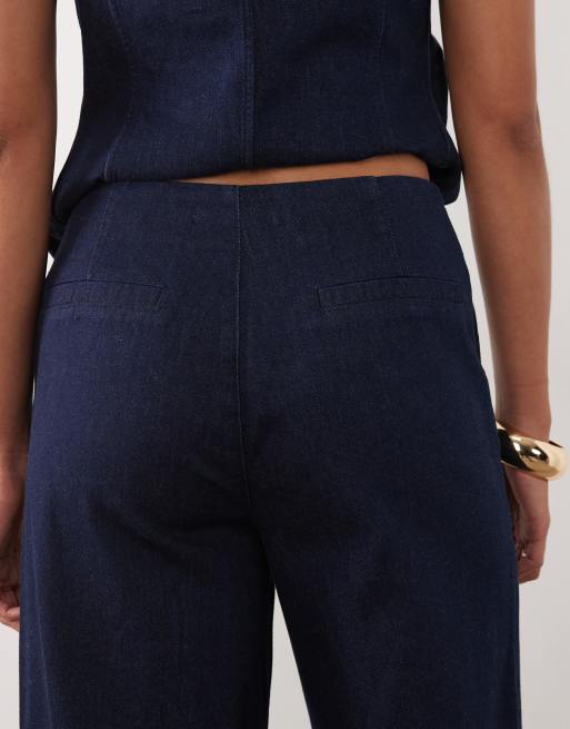 Mango – Avery – Mörkblå, raka jeans i 100% bomull, del av set, 5 av 5