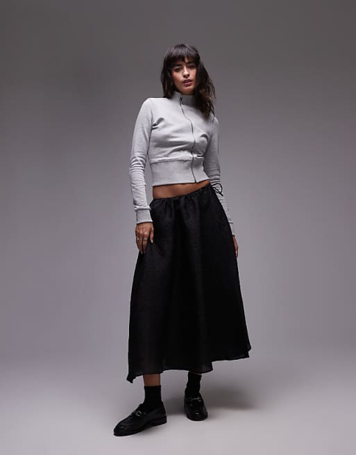 Mango aysmmetric zip high neck sweater in gray | ASOS Mango aysmmetric zip high neck sweater in gray | ASOS