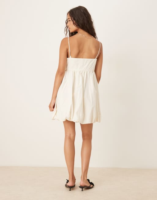 Mango – Babydoll-Minikleid in Weiß , 3 von 4