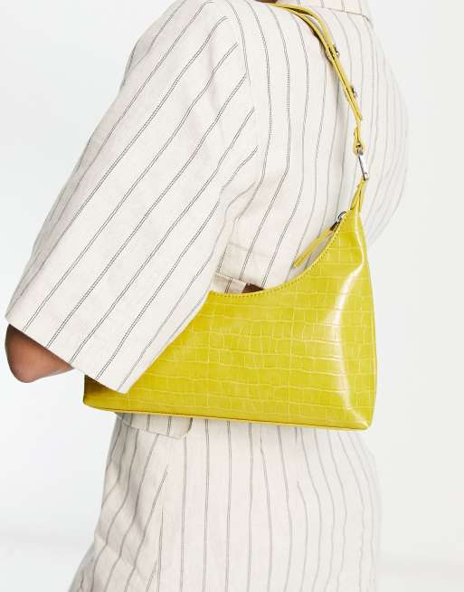 Mango croc discount effect baguette bag