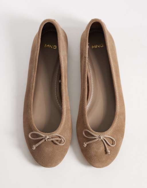 Mango – Ballerinas aus Wildleder in Mokka, 3 von 4
