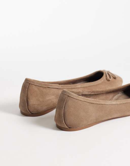 Mango - Ballerine 100% camoscio color caffellatte, 4 di 4